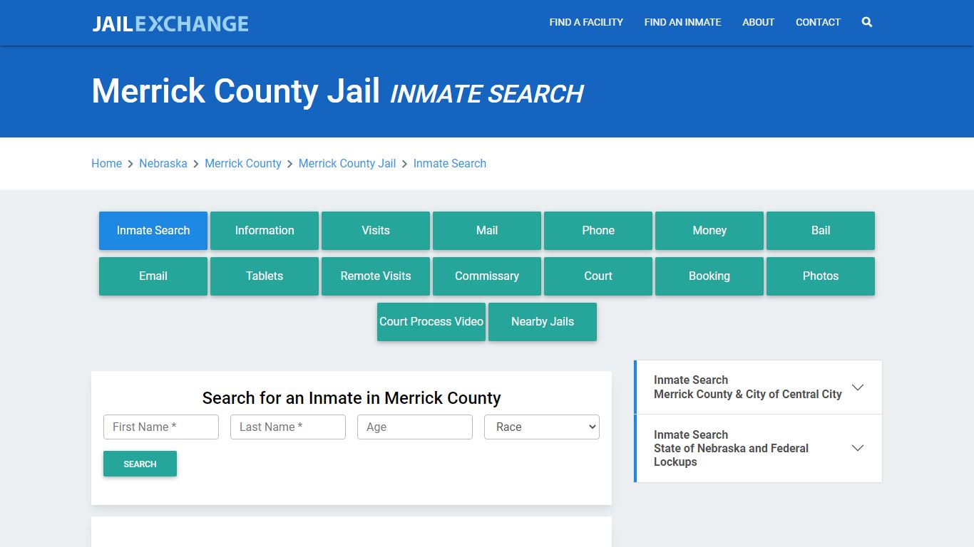 Merrick County Jail, NE Inmate Search: Roster & Mugshots